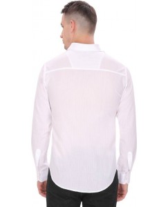 KOBALT Men Solid Casual White Shirt