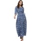 Indian Virasat Women's A-line Blue Dress