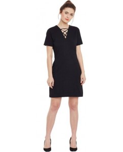 Miss Chase Women's Bodycon Black Dress