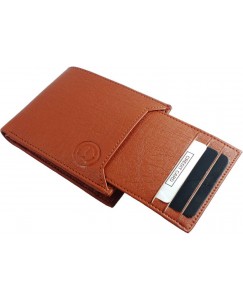 TnW Men Tan Artificial Leather Wallet  (7 Card Slots)