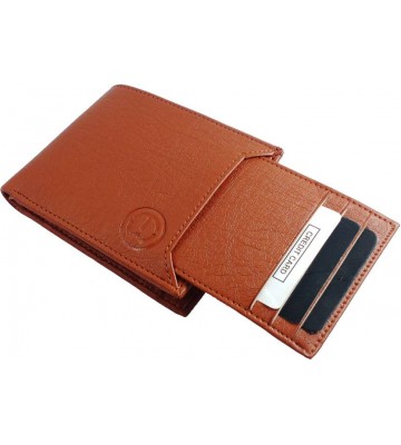 TnW Men Tan Artificial Leather Wallet  (7 Card Slots)