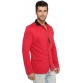 LUCfashion Self Design Single Breasted Casual Men's Blazer  (Red, Black)