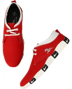 YODDLY R5020 Canvas Shoes For Men  (Red)