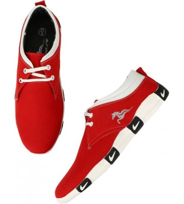 YODDLY R5020 Canvas Shoes For Men  (Red)