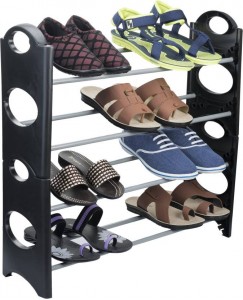 Bestway Plastic, Steel Collapsible Shoe Stand  (4 Shelves)