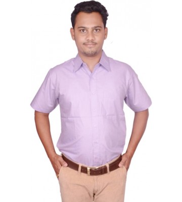 Neeya Fashions Men's Solid Casual Purple Shirt