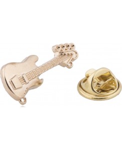 Shining Jewel Stylish Mens Blazers Tuxedo Guitar Lapel-pin Brooch Badge Brooch  (Gold)