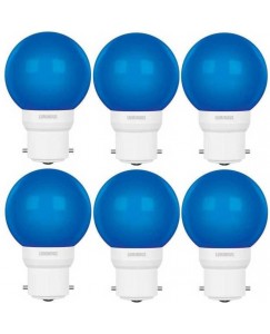 Luminous 0.5 W Round B22 D LED Bulb  (Blue, Pack of 6)