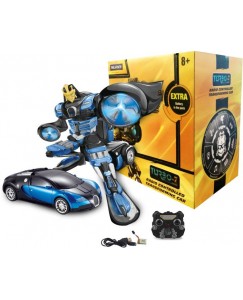 TurboZ R/C CHANGING ROBOT CAR BLUE - TT663  (Multicolor)