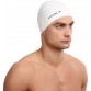 Speedo Unisex-Adult Plain Flat Silicone Swimming Cap  (White, Pack of 1)