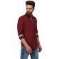 Jack Royal Men Solid Casual Maroon Shirt