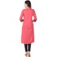 Vaachi Festive & Party Embroidered Women's Kurti  (Pink)