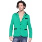 LUCfashion Self Design Single Breasted Casual Men's Blazer  (Green, Black)