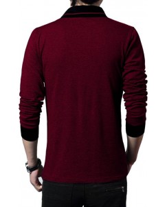 Seven Rocks Solid Men V-neck Red T-Shirt