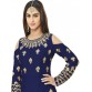 Siddeshwary Fab Satin Embroidered Semi-stitched Gown