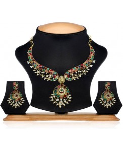 Zaveri Pearls Zinc Jewel Set  (Multicolor)